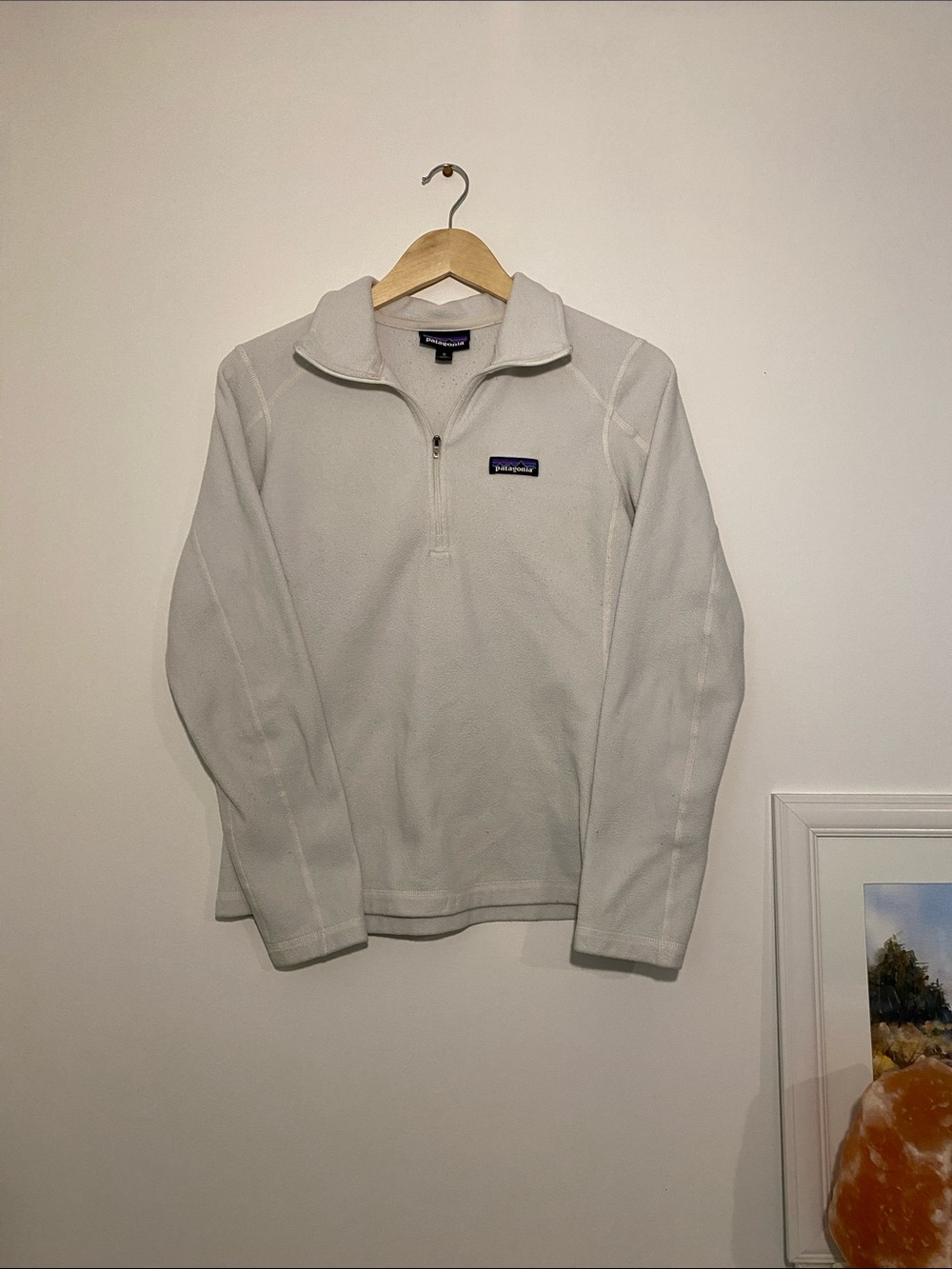 Patagonia Quarter-Zip Fleece Pullover - Women’s M, White